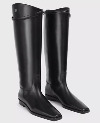 TOTEME Women's 'The Riding' Leather Knee-High Boots Black 39 TOTEME Women's 'The Riding' Leather Knee-High Boots Black 39