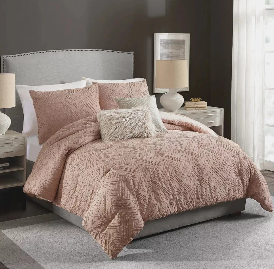 Juego de edredón de 3 piezas rubor Ayesha Curry Neo Geo completo/queen Foto 2 de 4