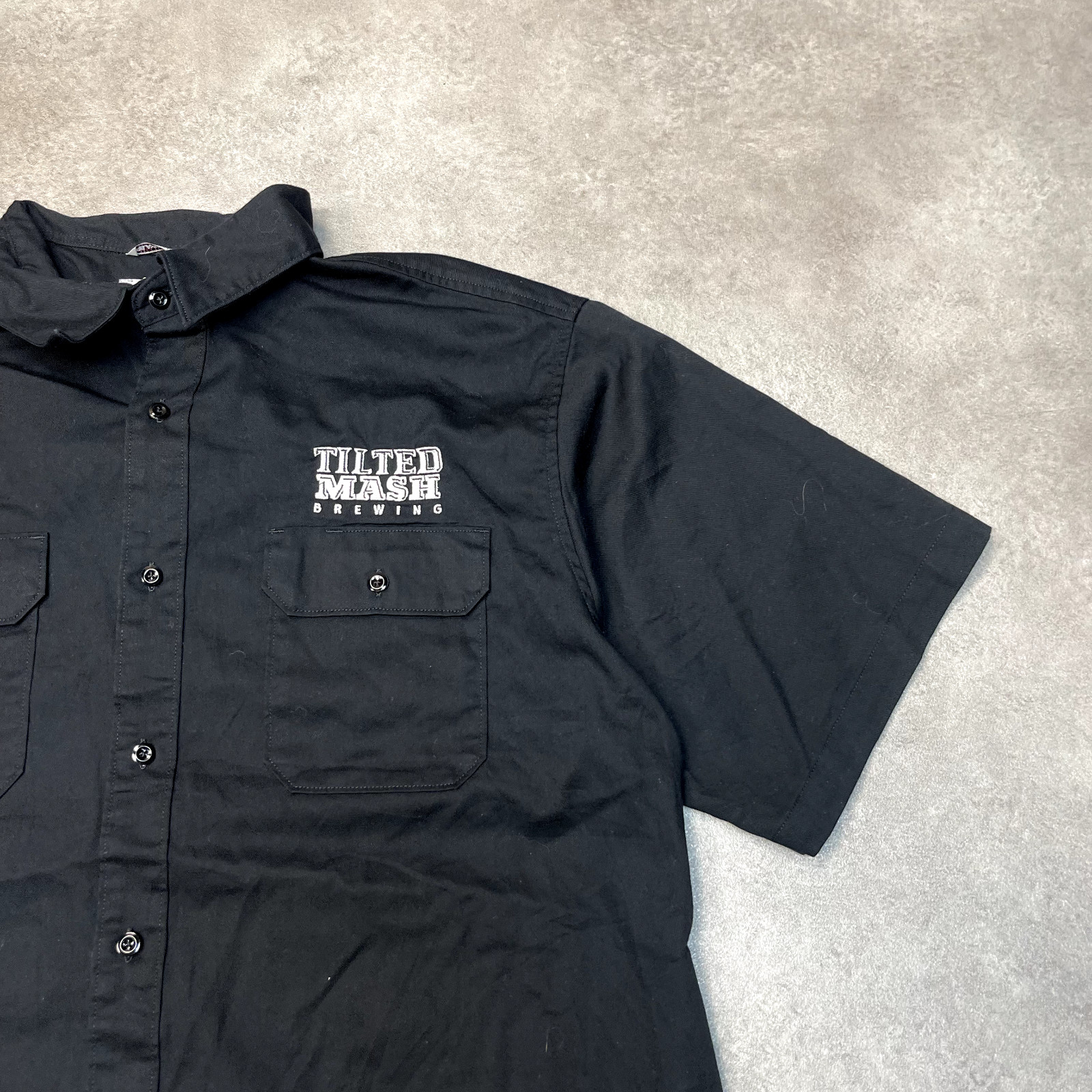 Carhartt Double Pocket Shirt Mens 2XL Short Sleeve Button Up Top, Black image 2
