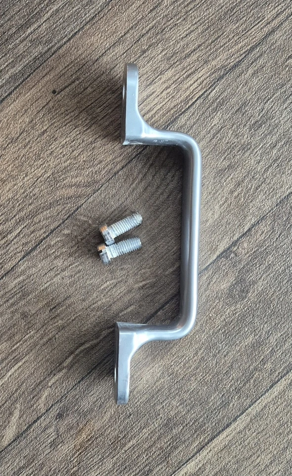 Single Vintage Chrome Door Pull (Reclaimed, Salvage) - Image 3 of 3