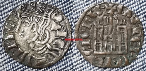 SANCHO IV year 1284/1295. Cornado Vellón de Murcia. II and Star. Weight 0.81 gr.
