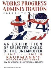 Works Progress Administration Poster. Fine Graphic Art. Interior Design. 2113