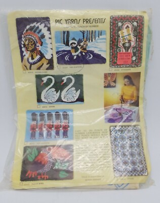 Pic Yarns Easy To Do Punch by Number The Skaters Deep Pile Punch Needle Rug Kit