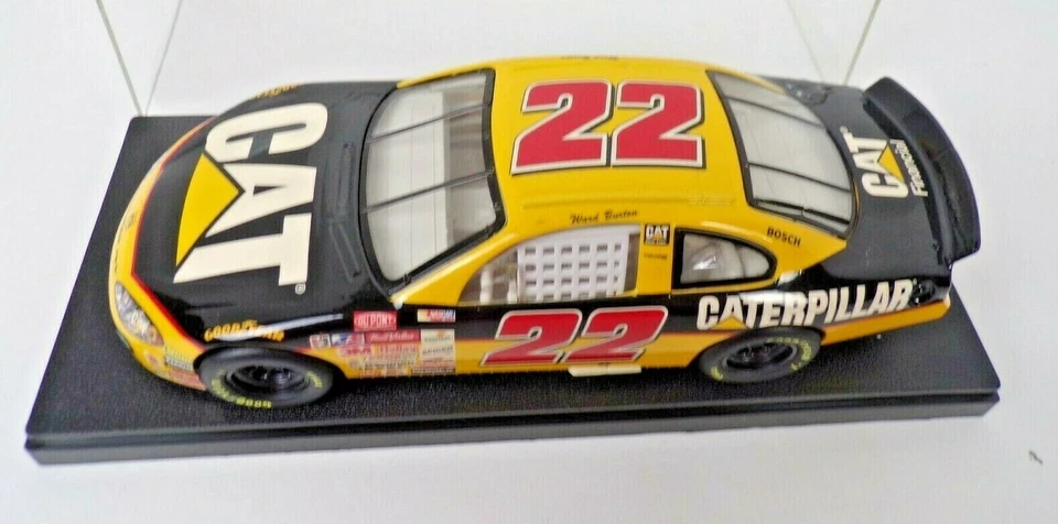 Coche diecast Hot Wheels Ward Burton #22 2000 de colección 1:24 CAT financiero con estuche Foto 3 de 4
