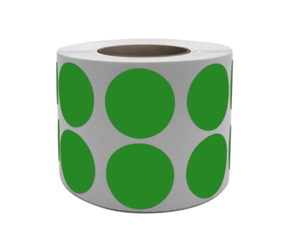 Circle Stickers Color Coding Dots Labels 19mm Rolls Writable Surface 1050 Pack 