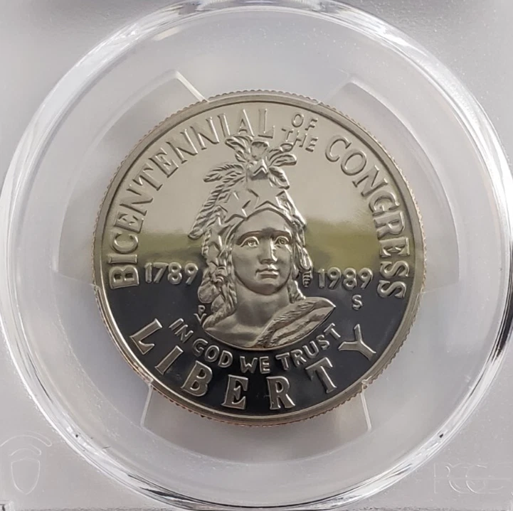 1989-S Congress Bicentennial Proof Half Dollar - PCGS PR70DCAM - Tops! - 6647 - Image 3 of 4