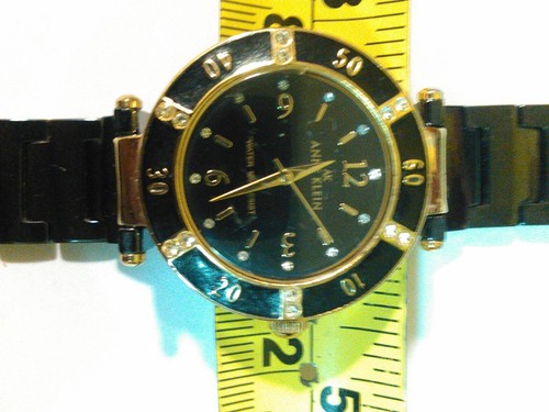 Ladies Anne Klein 10/9416 Gold Tone Crystal Accented Ceramic Watch New Battery-B - Picture 6 of 8
