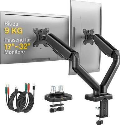 monTEK Monitor Halterung 2 Monitore für 17-32 Zoll / bis 9KG