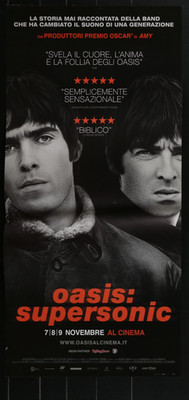 OASIS SUPERSONIC 2016 Original Italian Locandina Movie Poster Britpop Music
