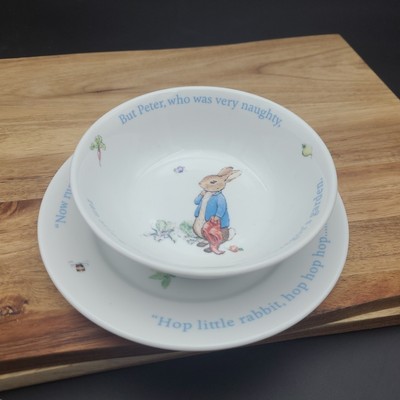 Peter Rabbit Beatrix Potter Plate & Bowl Set Wedgwood 2014 England