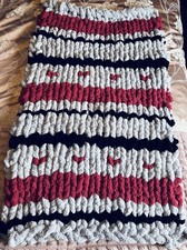Hand Knitted Chunky Blanket / Throw
