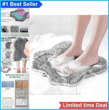 Shower Foot Scrubber Silicone Mat Non Slip Suction Cups Foot Brush for Cleaning