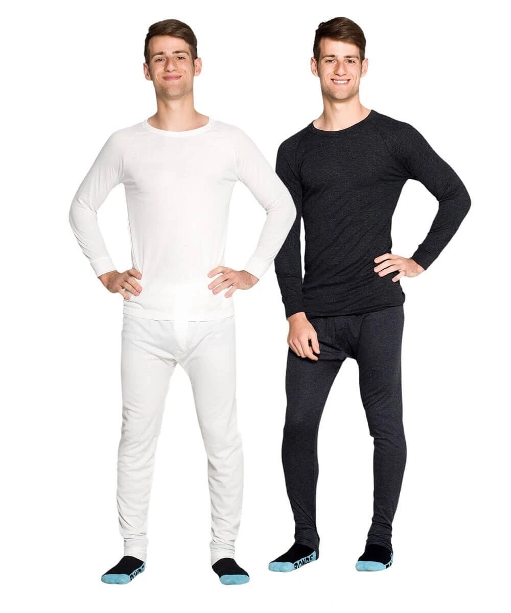 Mens 2 Piece Long Set Merino Wool Blend Thermal Underwear Black or Beige
Opens in a new window or ta