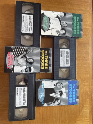 THREE STOOGES VHS Tapes 3 Pack Jerks All Trades/Simply Hilarious/Swing Parade