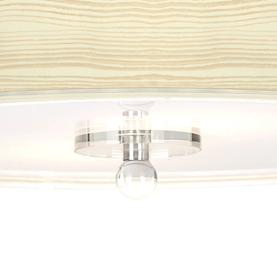 Giclee Gallery 16" Birch Blonde Shade with Crystal Ceiling Light - Image 3 of 4