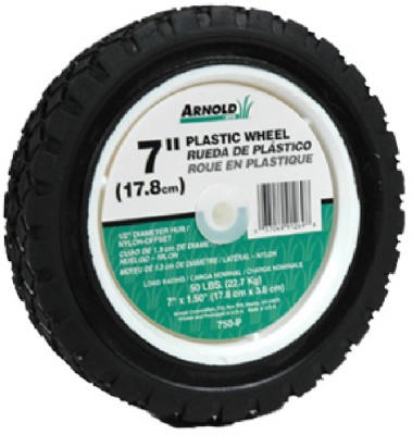 6er Pack - Universal Offset Ersatz Rasenmäher Rad, Kunststoff, 7 Zoll - 490-321-0