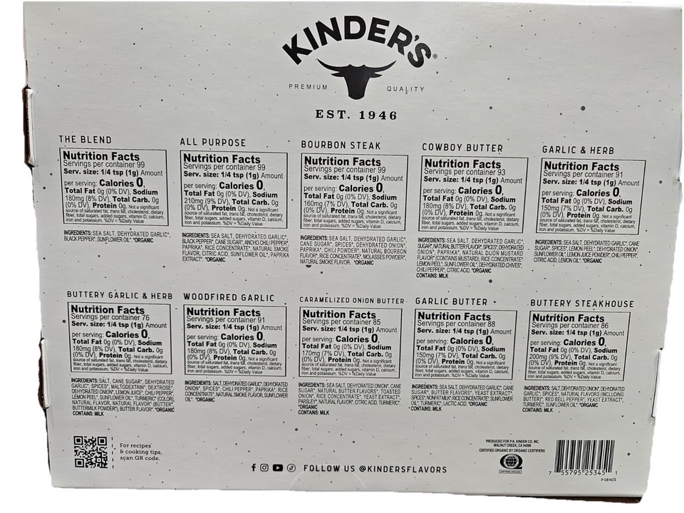 Kinder’s The Flavor Rack Signature Seasoning Set, Contains 12 Bottles ...