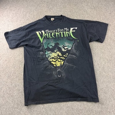 Vintage Bullet For My Valentine Shirt Herren XL schwarz Scream Aim Tour Rock Musik