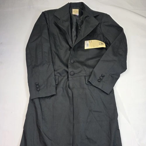 Wah Maker Coat Mens 34 Black Full Length Frock Western Long Lined Cowboy - product listing photo