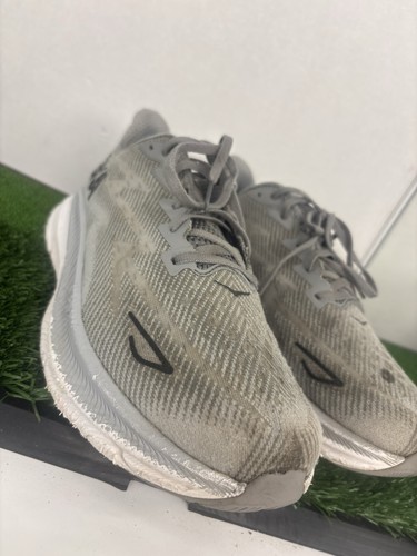 Hoka Men's Size 10.2B Clifton 9 Gray Athletic Running Shoes Activewear - Picture 3 of 8