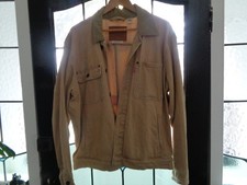 LEVIS SAND BROWN DENIM MECHANIC TRUCKER JACKET MEDIUM/LARGE EXCELLENT