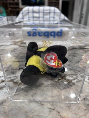 Ty Beanie Baby BUMBLE The Bee 4th GEN Hang Tag RARE PVC Tush! Authenticated MWMT