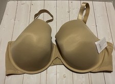 New size 42DDD Auden Smooth bra demi coverage lightly lined beige