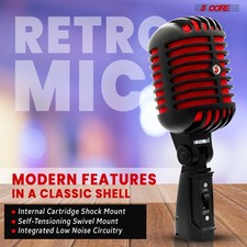 5 Core Retro Dynamic Vocal Iconic Microphone Vintage Classic Unidirectional Mic