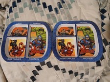 Marvel Avengers Divided Kids Plate By Zak Designs 2pc Set