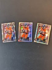 2024 Topps Chrome Football Bo Nix Denver Broncos Parallel Lot of 3 Cards