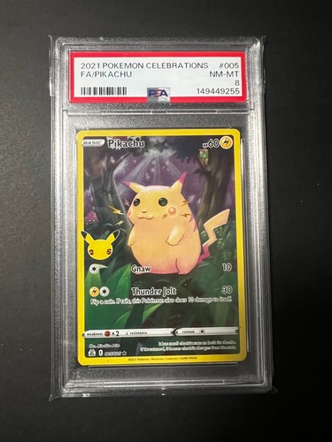 Pikachu graded PSA 8 for sale on eBay
