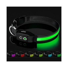 Auto Light Up Dog Collar - Smart Safety Night with M 15-20 , Black
