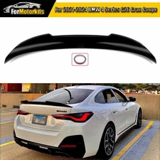 FITS 2021-25 BMW G26 430i GRAN COUPE i4 GLOSS BLACK PSM STYLE Rear TRUNK SPOILER