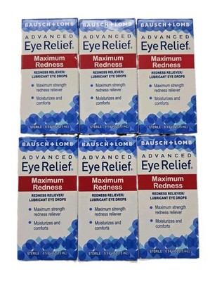 6X Bausch+Lomb Advanced Eye Relief Max Strength Redness Reliver 0.5floz 05/27+