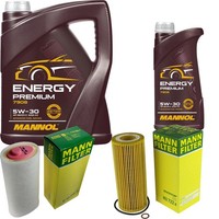 Inspektionspaket 6L Mannol Premium 5W-30 FüR BMW E91 320D 318D E46 E83 2.0D