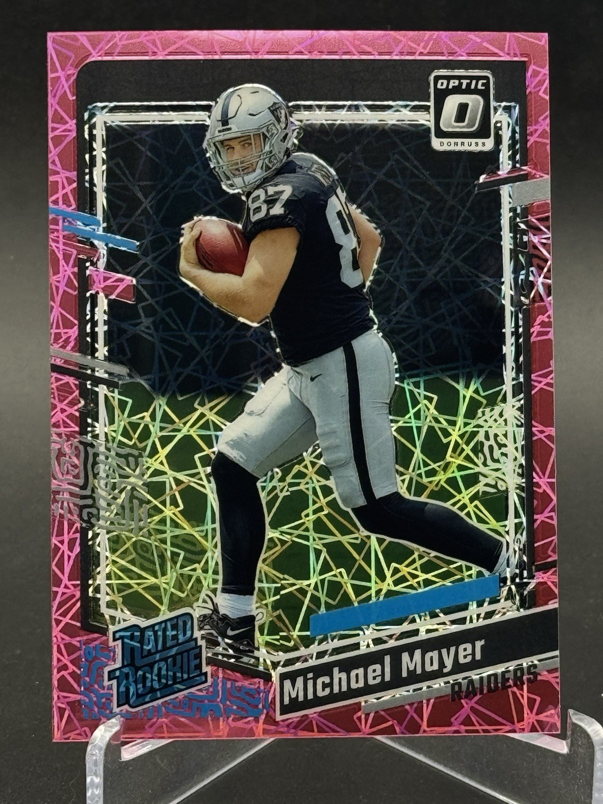 Michael Mayer 2023 Panini Donruss Optic #260 Rated Rookie Pink Velocity #/79 RC