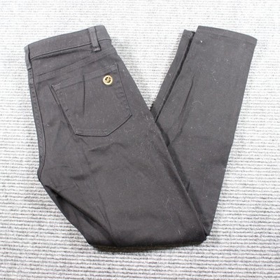 Michael Kors Jeans Womens 6 Black Izzy Skinny Stretch Approx 28 Inseam