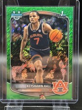 2025-26 Bowman Chrome U 1st Bowman Keyshawn Hall - Green Shimmer Refractor /99