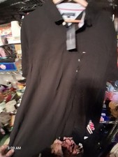 tommy hilfiger mens polo shirt black Xl
