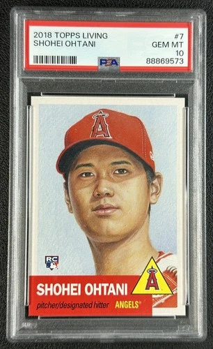 SHOHEI OHTANI PSA 10 2018 TOPPS LIVING #7 ROOKIE RC ANGELS 9573