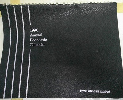 Drexel Burnham Lambert 1990 Annual Economic Calendar