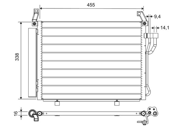 Valeo Kondensator Klimaanlage 812664 Aluminium FüR Hyundai I10 1 PA LPG-image