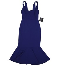 Lulus Dress Womens XS Blue Sweetheart Bodycon Mermaid Midi Formal Party Cocktail