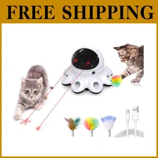 Interactive Cat Laser Toy with Feather Whack-A-Mole