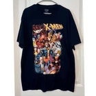 Marvel X-Men Graphic Black T-Shirt XL Comic Characters Vintage Style Cotton Tee
