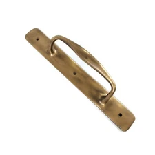 NARROW 12" inch barn door grab Solid Brass Large Handle 30cm long  Pulls heavy