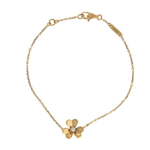 Van Cleef & Arpels Frivole Bracelet 18k Rose Gold white diamond Mini Model