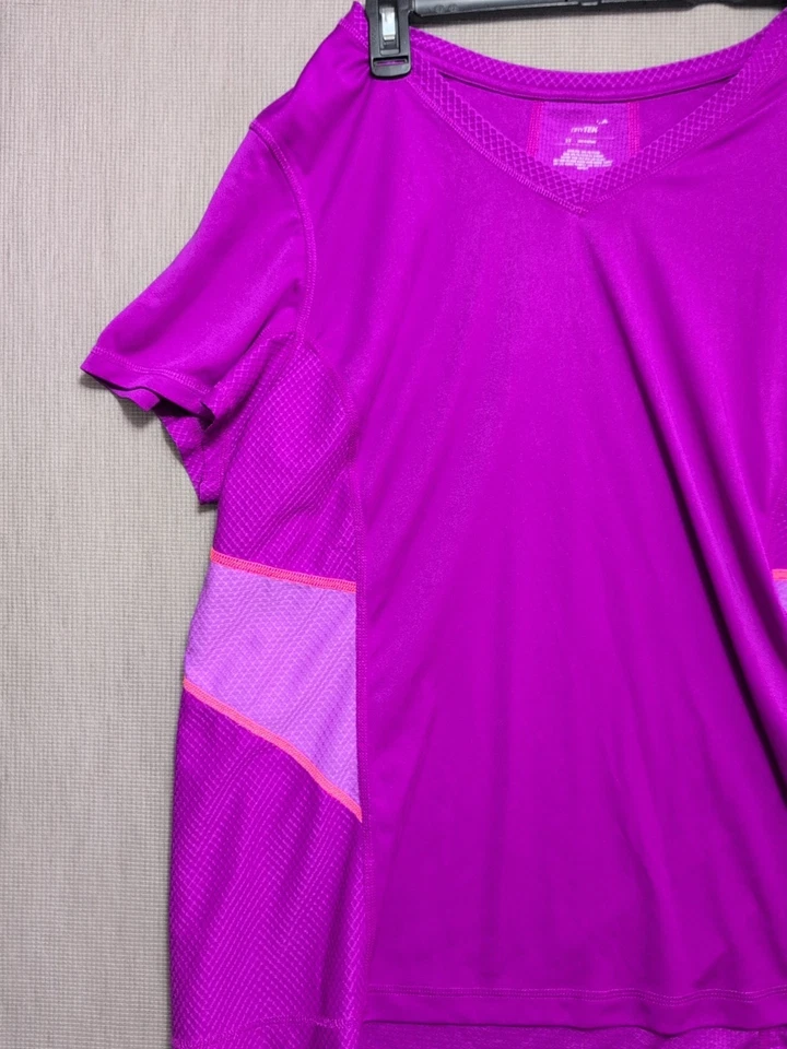 Camiseta de manga corta Tek Gear DryTek cuello redondo equipo de rendimiento talla 2x Foto 2 de 4