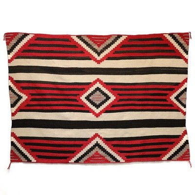 Navajo Chief's Blanket Rug Southwestern 100% Wool Native American Rug,51''×62'' In
