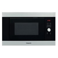 Hotpoint MF25GIXH Built-In Compact Microwave Oven 25L 900W Black/Stainless NEW